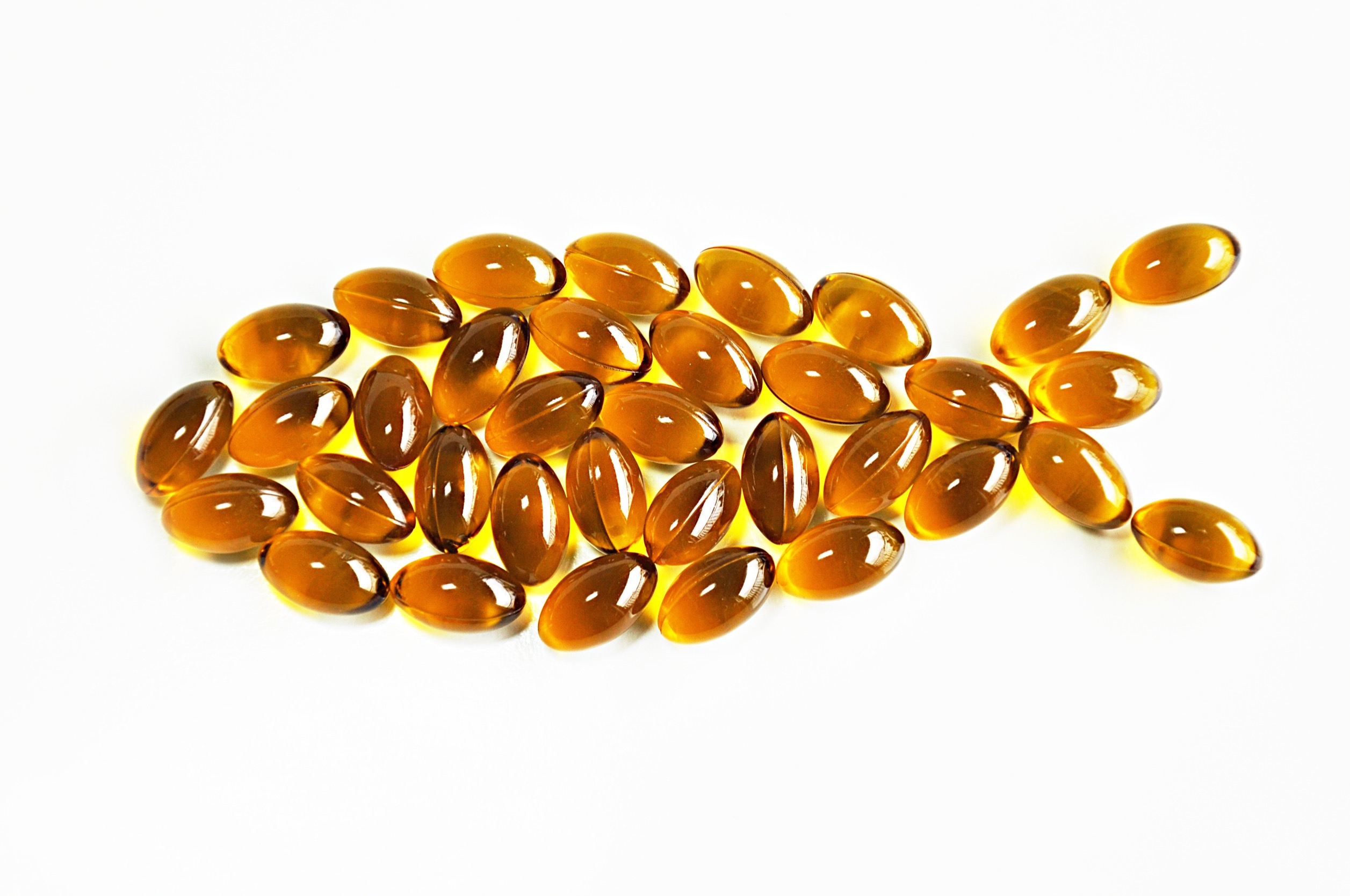 Omega 3 capsules in a fish shape