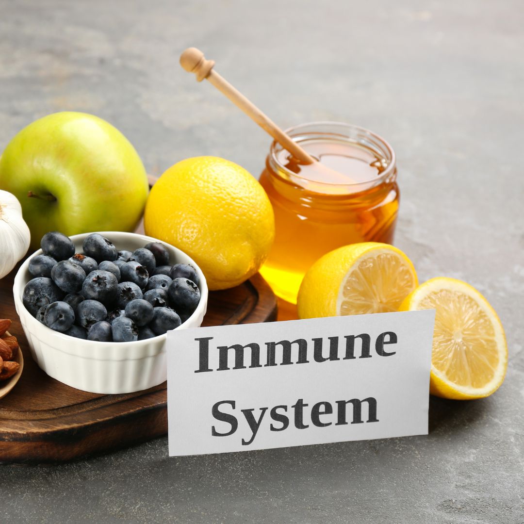 Fruit, honey and immune system sign