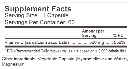 Dynamic Nutritional Associates (DNA Labs) Esterfied C 1000 Supplement Facts