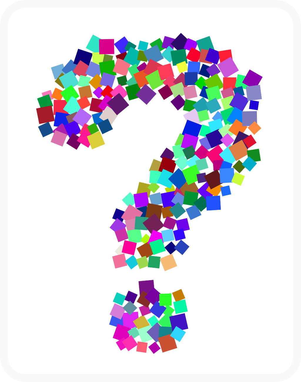 Colorful question mark