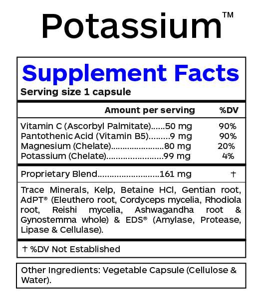 Naturally Botanicals Professional Botanicals Potassium Mineral