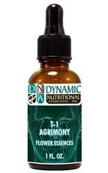 Naturally Botanicals | by Dynamic Nutritional Associates (DNA Labs) | T-1 AGRIMONY 6x, 8x, 30x Flower Essences Homeopathic Formula