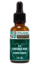 Naturally Botanicals | by Dynamic Nutritional Associates (DNA Labs) | T-7 CHESTNUT BUD 6x, 8x, 30x Flower Essences Homeopathic Formula