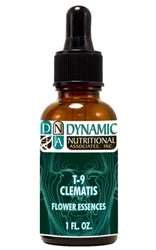 Naturally Botanicals | by Dynamic Nutritional Associates (DNA Labs) | T-9 CLEMATIS 6x, 8x, 30x Flower Essences Homeopathic Formula