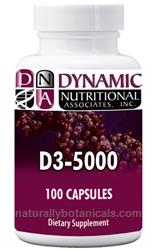 Naturally Botanicals | Dynamic Nutritional Associates (DNA Labs) | D3-5000 | Vitamin D Supplement for Immune and Circulatory Health