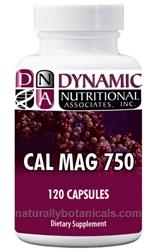 Naturally Botanicals | Dynamic Nutritional Associates (DNA Labs) | Cal Mag 750| Calcium Complex Formula Supplement