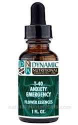 Naturally Botanicals | by Dynamic Nutritional Associates (DNA Labs) | T-40 ANXIETY EMERGENCY Flower Essences Homeopathic Formula
